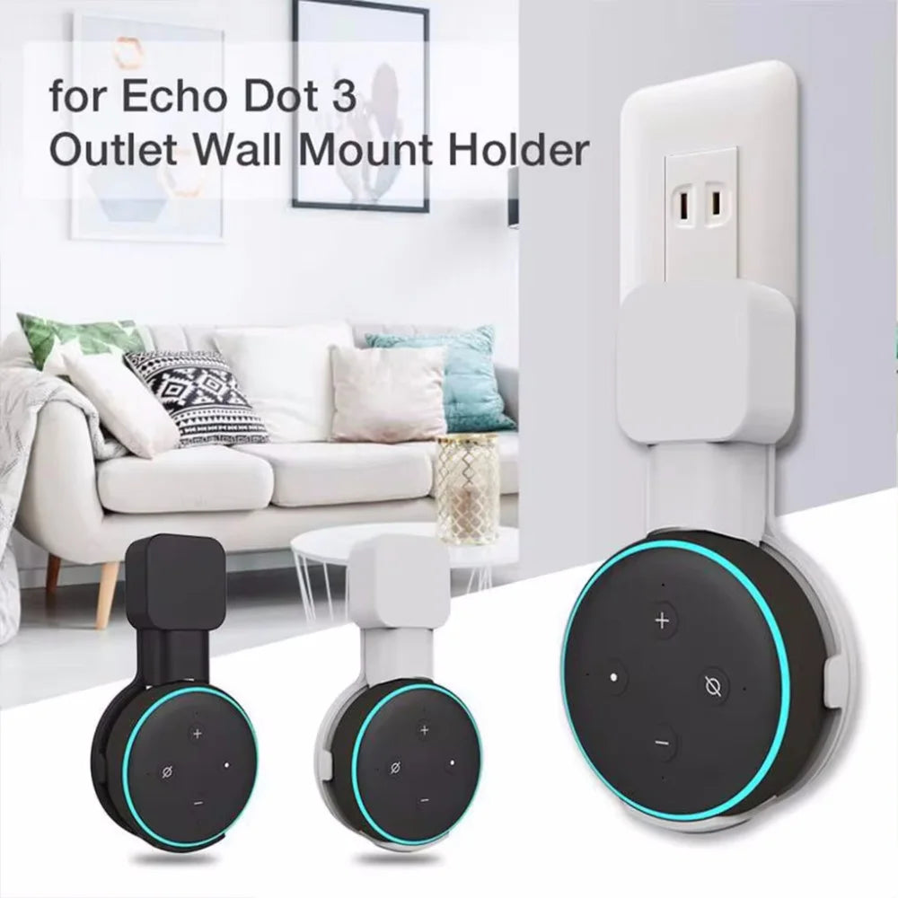 for Echo Dot 3 Wall Mount Holder Cord Management Bracket Portable for Alexa Echo Dot 3rd Generation Speaker Soundbox Hanger Vue