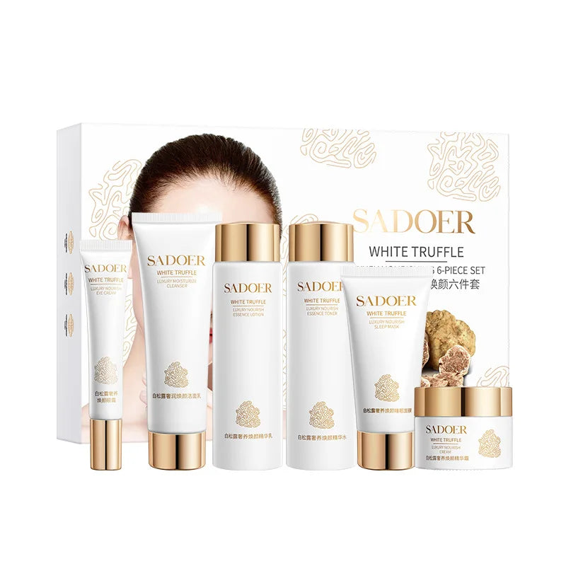 White Truffle Skin Care Six-Piece Set, Rich in Centella Asiatica Extract, Niacinamide and Other Skin-Beneficial Ingredients, Paired with Various Beautifying and Moisturizing Ingredients to Replenish the Skin's Moisture, Leavi Vue 6-Piece Set