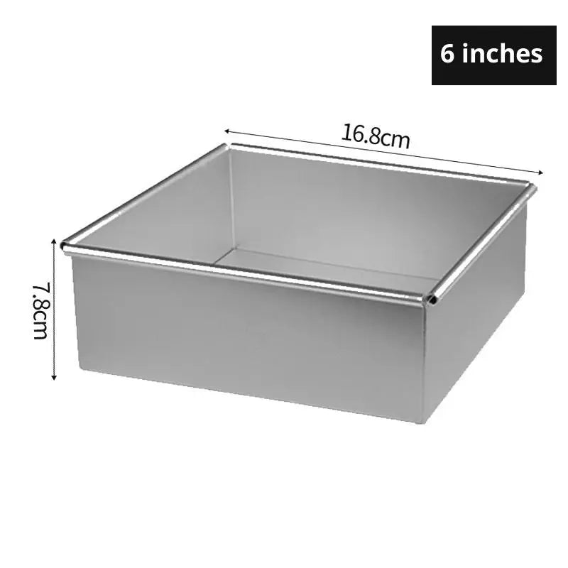4 5 6 8 Tiramisu Muffin Pan Aluminum Alloy Square Cake Baking Mould Vue 6inch