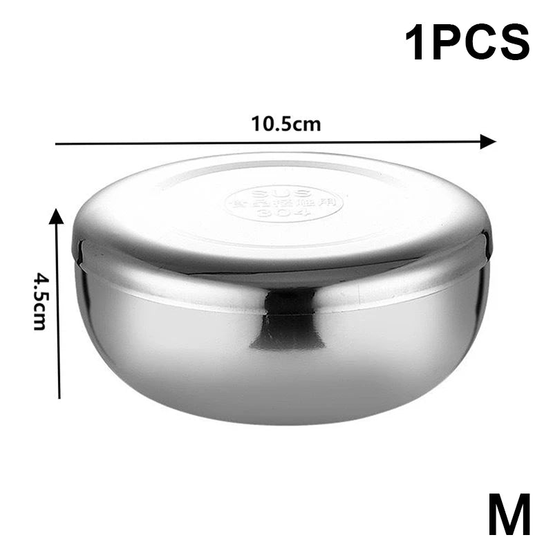 Stainless Steel Bowl Big Cooked Rice Cover Single Layer Steamed Child