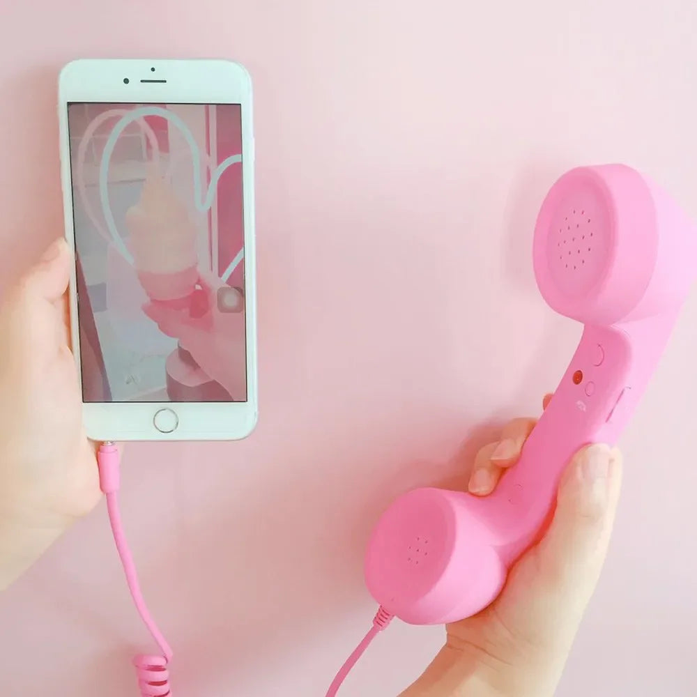 Phone Handset 3.5mm Classic , Fashion Stylish Handset Receiver Mic Speaker for phone Smartphone Vue