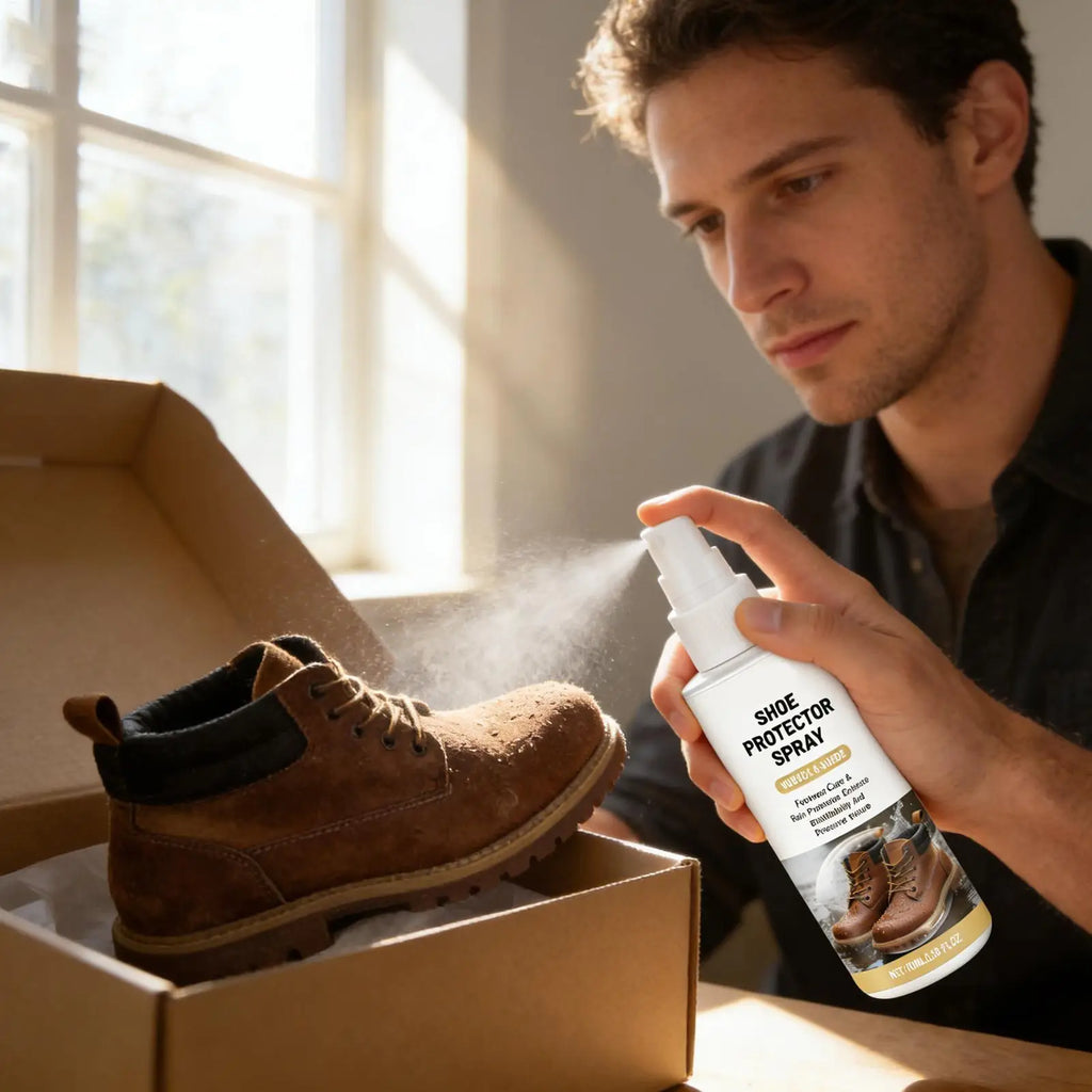 Shoe Spray Protectant Rainproof Waterproof Stain Resistant Quick Dry Leather And Fabric Water Shield for Mesh Canvas Boots Vue Default Title