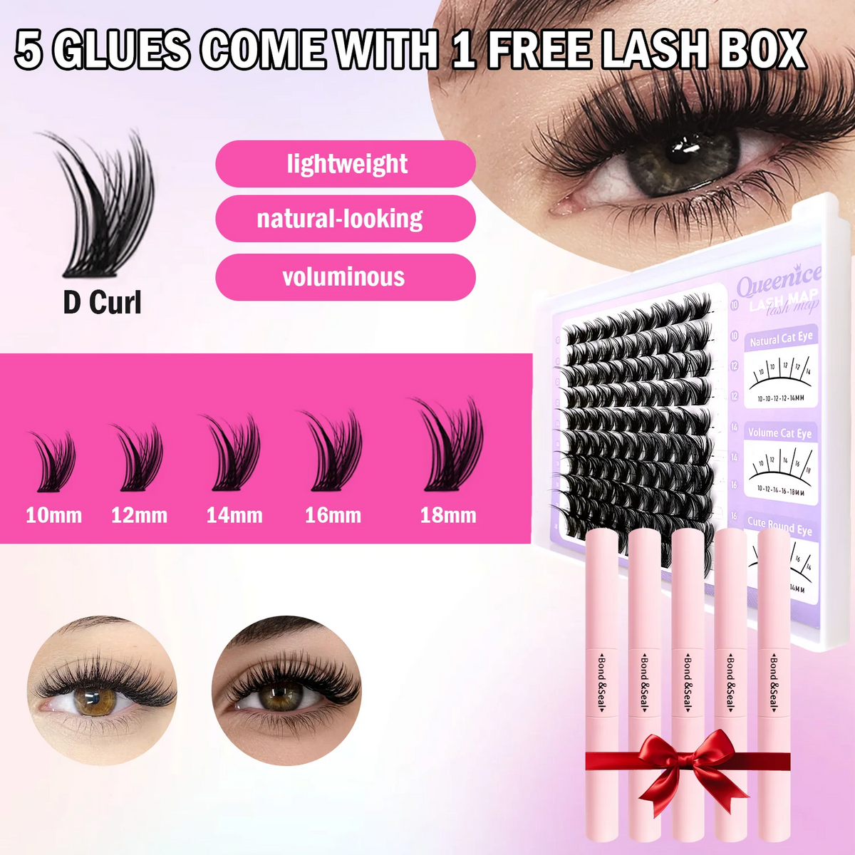 Waterproof Lash Sealant for Cluster Lashes, Long-Lasting Clear Coating, Strong Hold & Odorless Vue