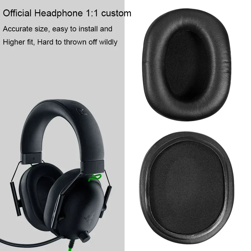 Ear Pads Earpads Sponge Soft Foam Cushion Replacement For RAZER BlackShark V2 / V2X Stereo Gaming Headphones Headset Vue