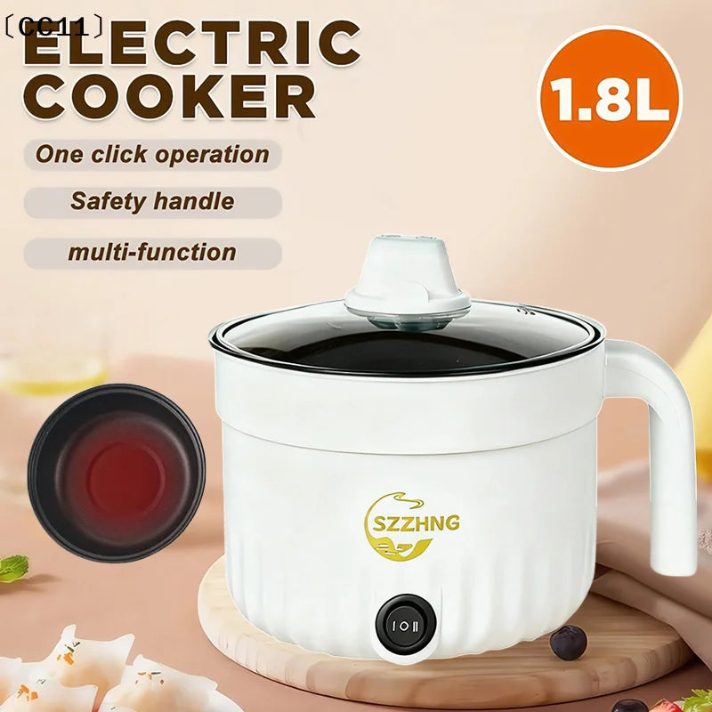 Mini Rice Cooker With Steamer Small Non Stick Hot Pot Multil Lutuan Ng Kanin 1.8L Cheap Rice Cooker Electric Heating Pot〔CC11〕 Vue