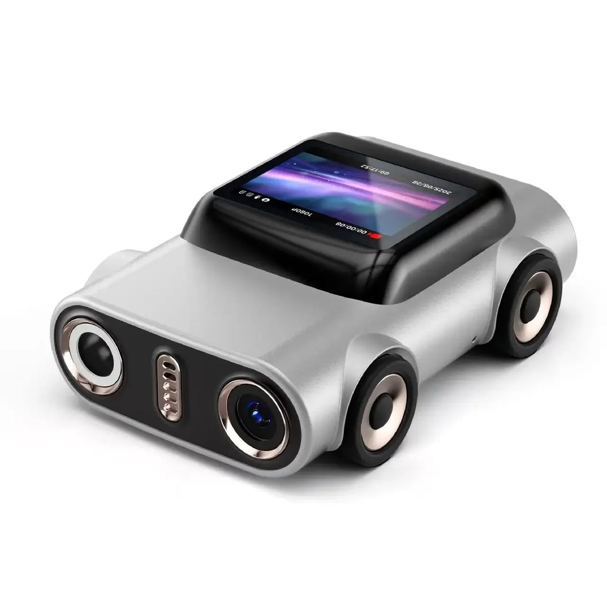 Magecam 2K Mini Keychain Camera Retro CCD 1" LCD Camcorder Mini Keychain Camcorder Vue White Bundle1