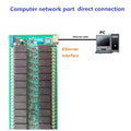 DC 12V/24V 20A 32 Channels RS485/Ethernet Modbus Slave Relay Board High Current RJ45 Network Port TCP/IP Modbus RTU Relay Module Vue 12V Network Port