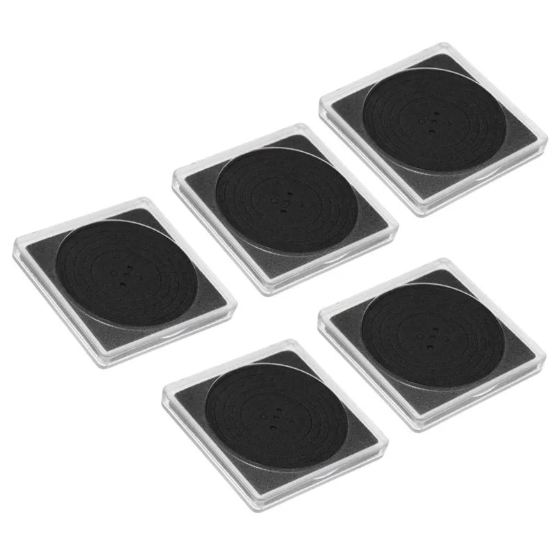 5pcs Coin Collection Display Rack Acrylic Collection Box Coin Capsule Storage Box Plastic Coin Capsule Holder with Foam Gasket Vue