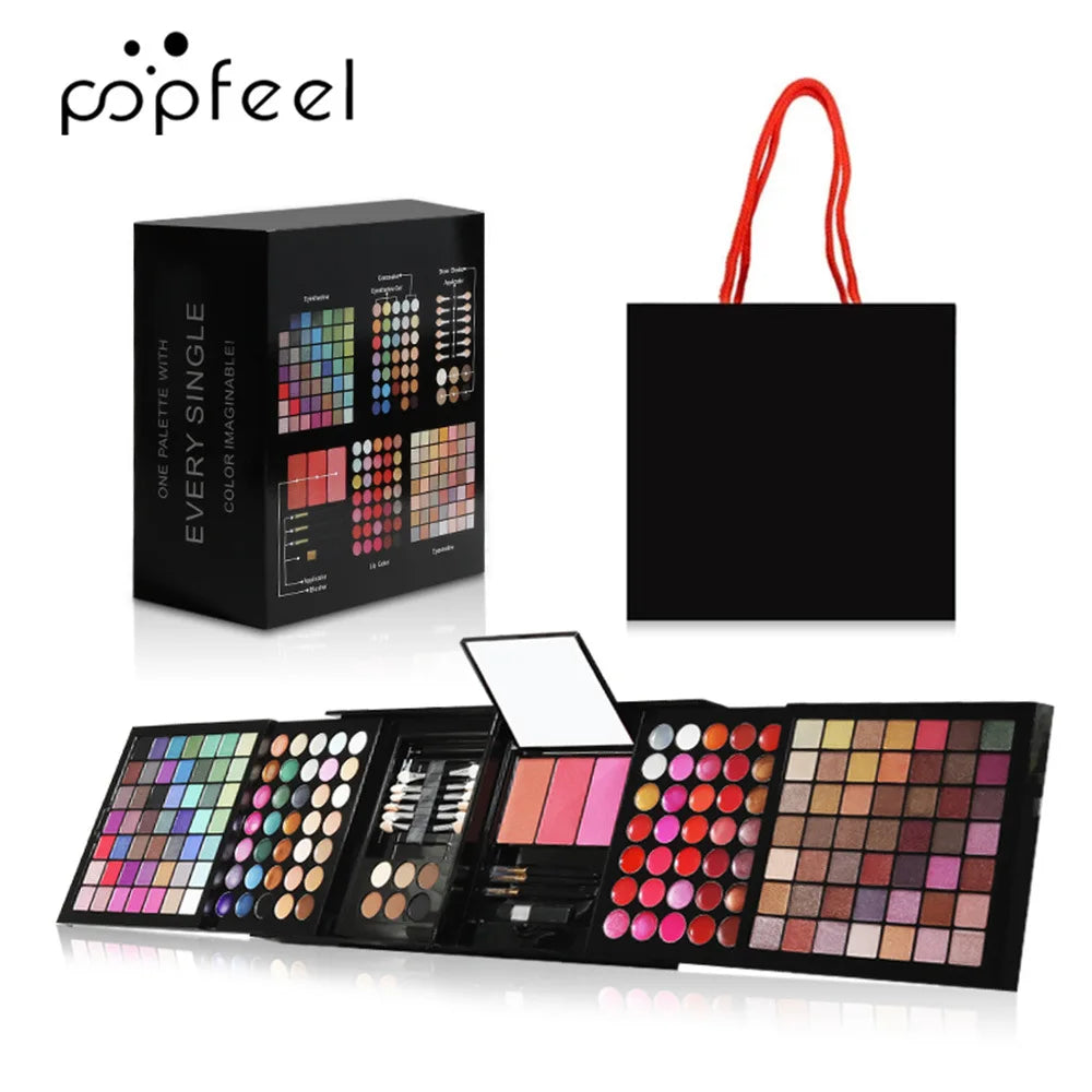 New Multi-function Makeup Kit Full Set Box For Women Waterproof Lips Blush Foundation Beginner Travel Portable Palette Vue P177