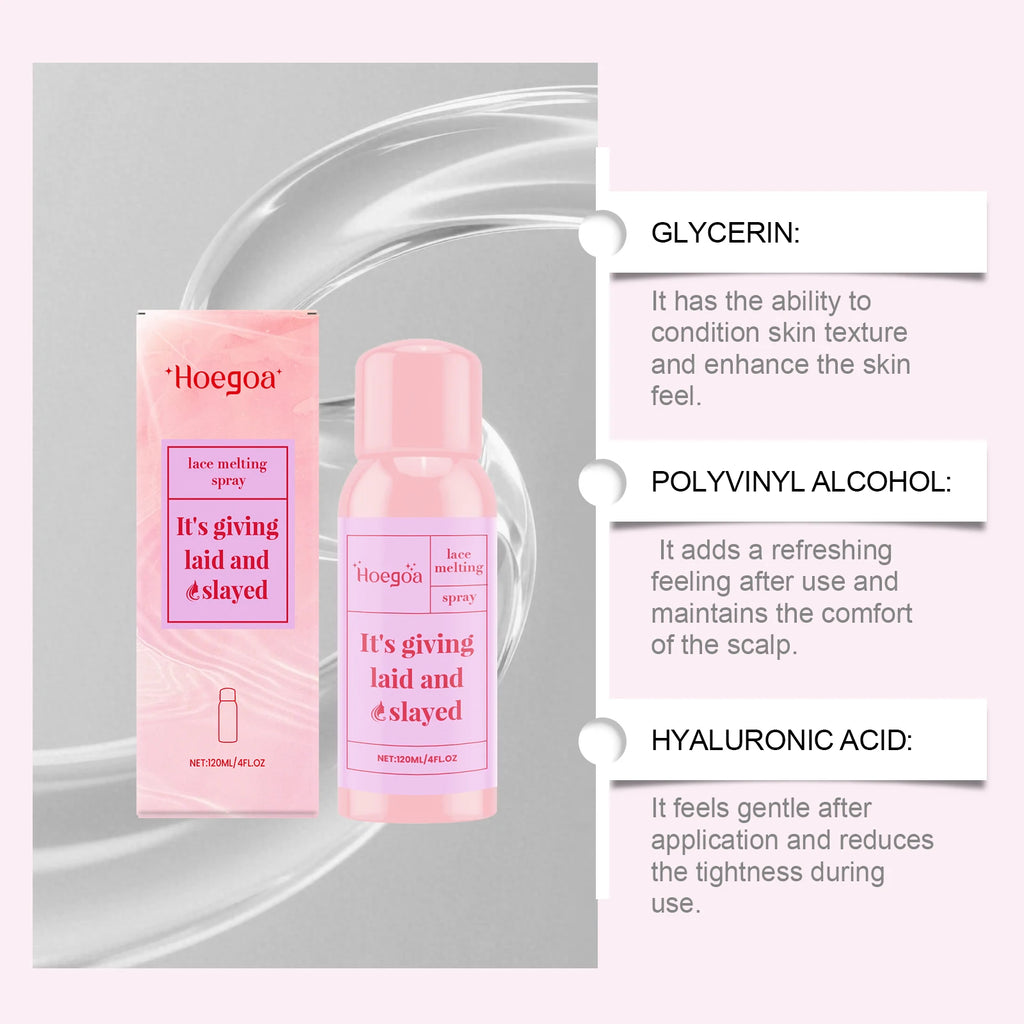 Invisible Hold Wig Adhesive Spray-Long-Lasting Stay Lightweight Refreshing Gentle Non-Irritating Care Spray for Lace Wig Styling Vue