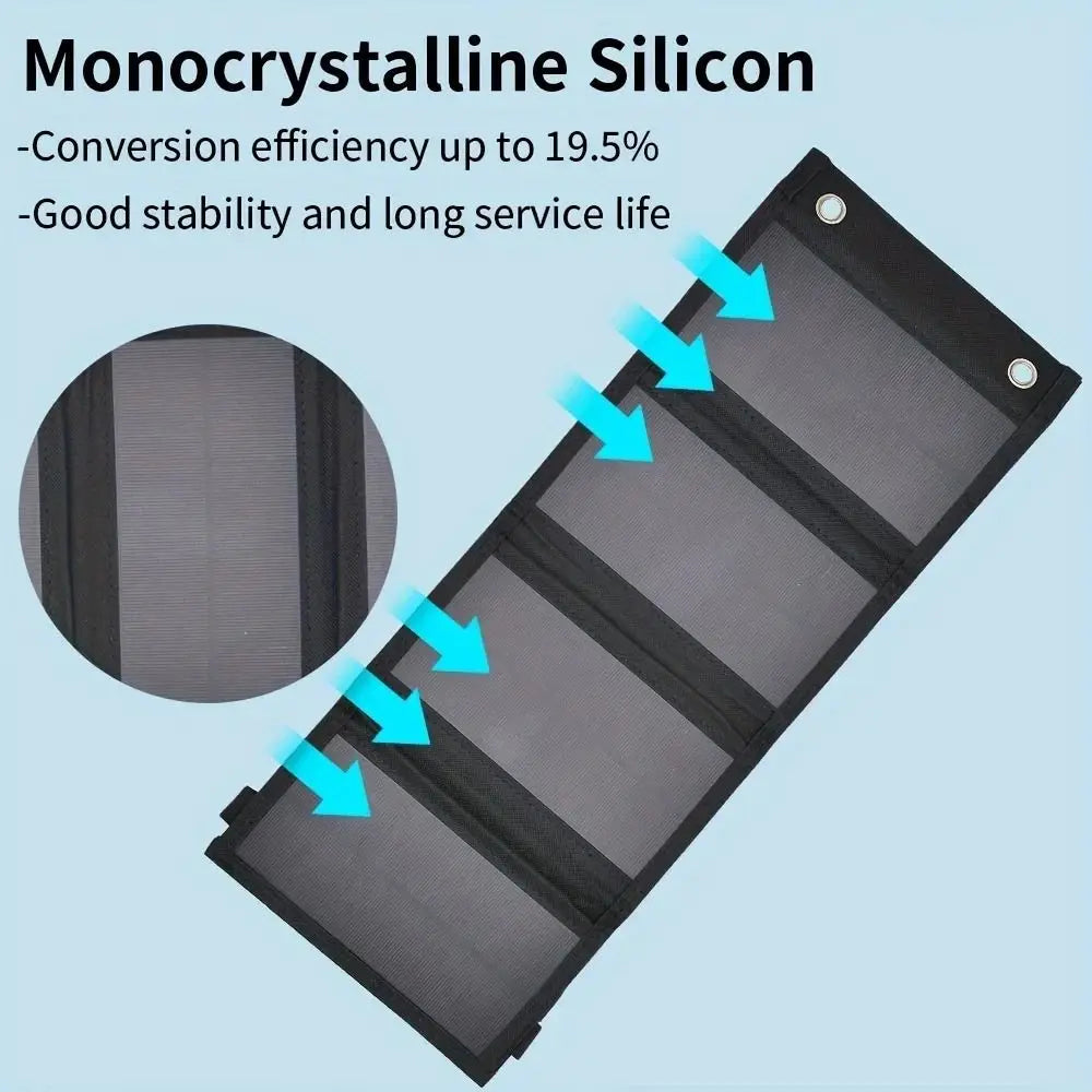 Solar Power Generation Solar Panels Portable 5V Solar Charging Panel Reliable Lasting Solar Photovoltaic Panels on Foot Vue