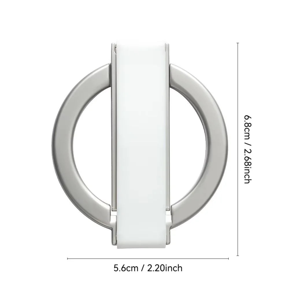 2025 innovative design aluminum alloy magnetic mobile phone ring holder, 360° rotation, 120° swing, suitable for iPhone 12+ Vue