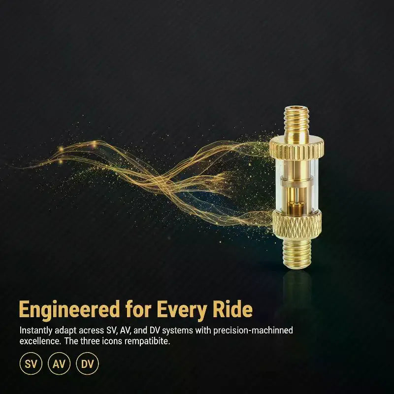 Universal Brass Bicycle Valve Adapter Presta Schrader Dunlop Converter Multi-Type Inflation Adaptor For Bike Pump Inflation Vue