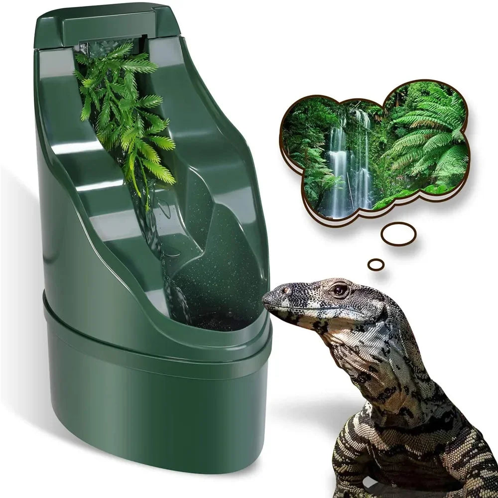 Automatic Reptile ABS Drinking Fountain Filter Feeding Drinkers Chameleon Lizard Terrarium Drinking Fountain Water Dripper Vue