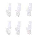 6PCS Creative Plastic Folding Hanging Clip No-Punch Self Adhesive Glove Clips Anti-slip Dishcloth Clips Living Room Vue 6 Pieces