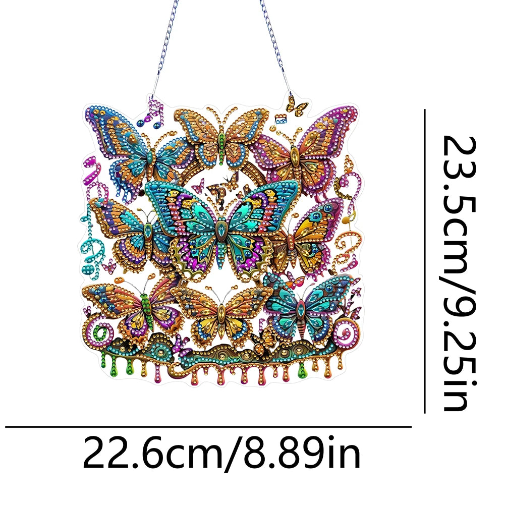 DIY Diamond Art Pendant – Rhinestone Window Hanging Craft Kit Diamond Painting Kit Vue