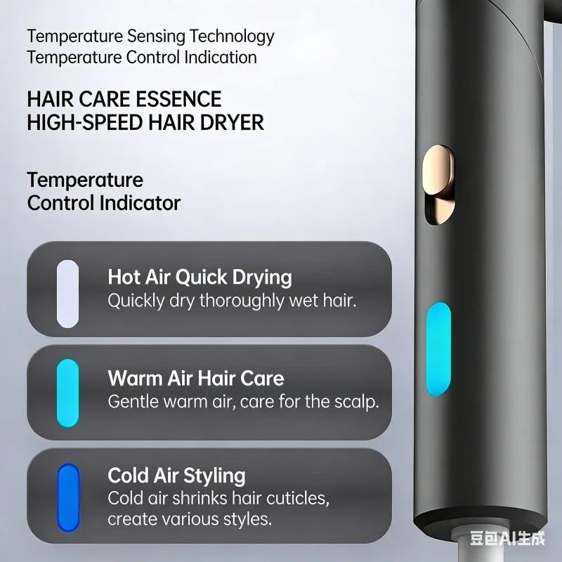 XMSJ 2400W Foldable Hair Dryer – Ionic, Silent, Fast Drying Ionic Hair Dryer Vue