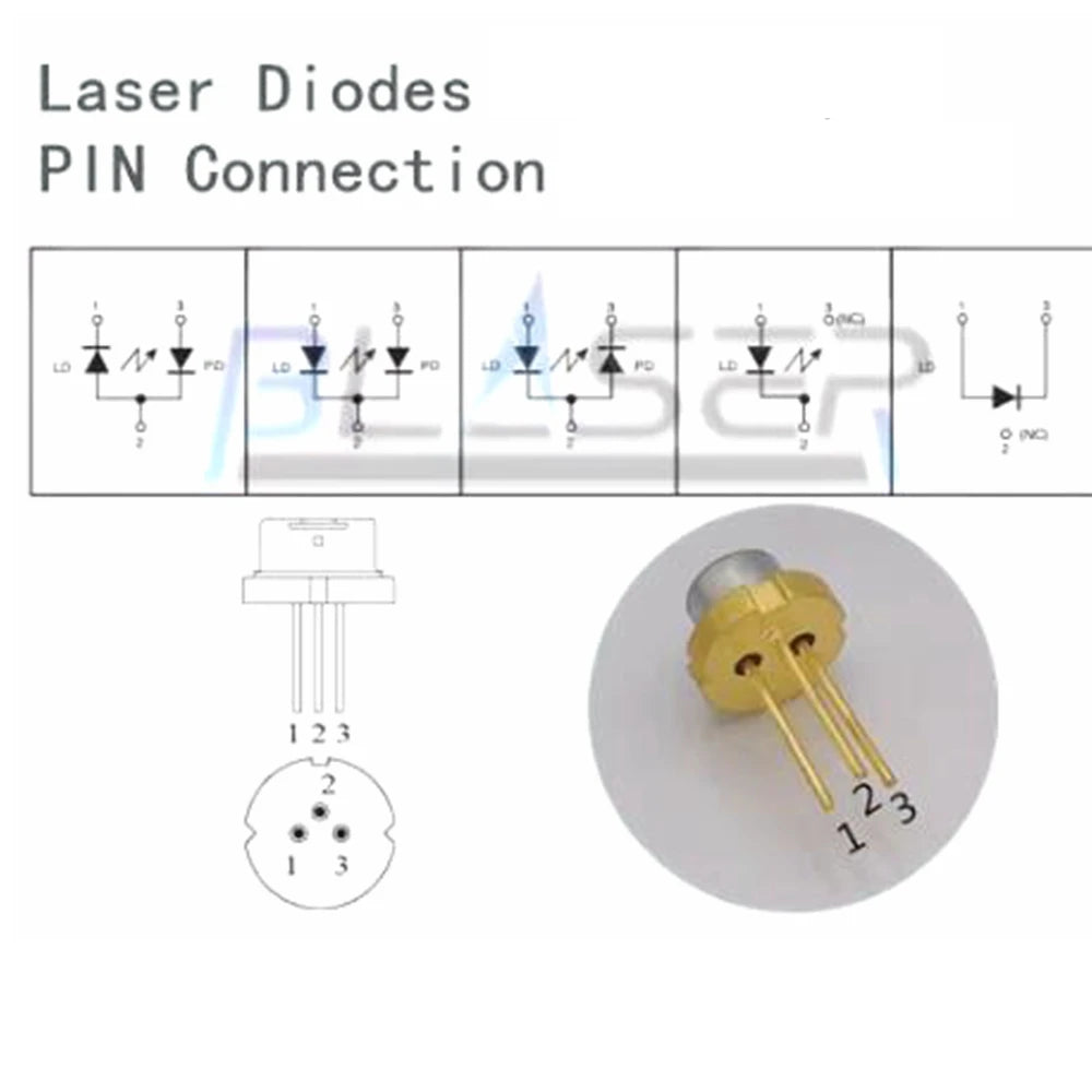 520nm 0.8/1/1.6 W 9.0mm Green Laser Diode Vue
