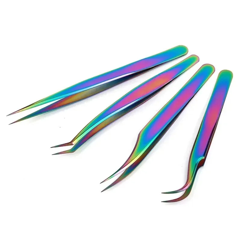 1 Pcs Eyelashes Tweezers Stainless Steel Superhard Tweezers High Precision Anti-static Tweezers for Eyelash Extensions Vue
