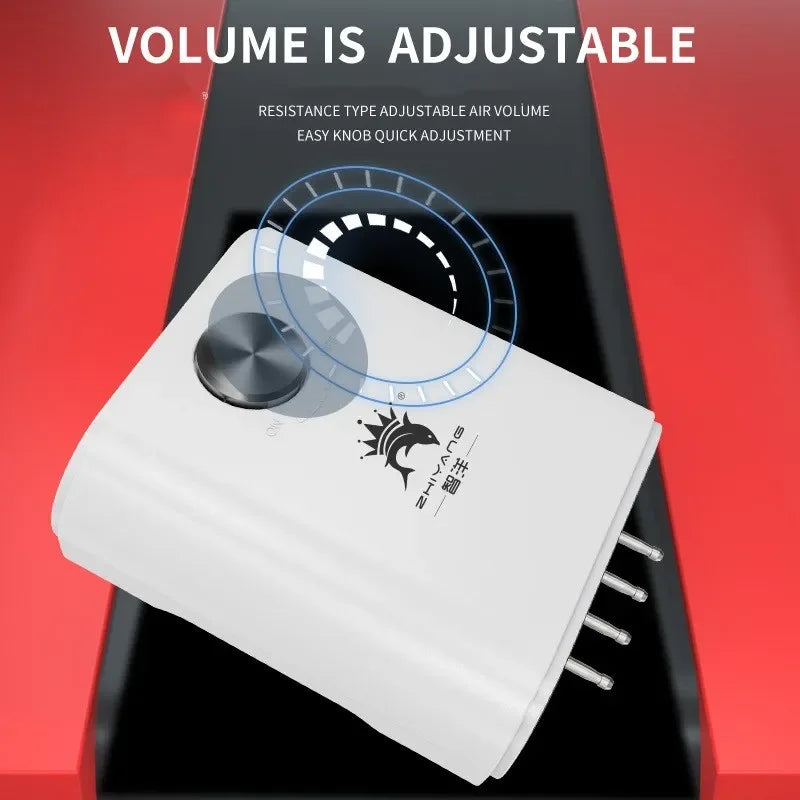 Aquarium Air Pump Ultra Silent High Energy Saving Oxygen Pump Fish Tank Aerator Adjustable Air Volume Pump 110/220V Vue
