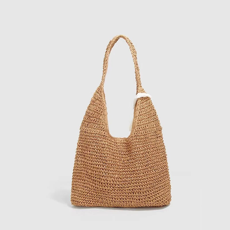 Women Straw Woven Bag Fashion Shoulder Large Capacity Tote