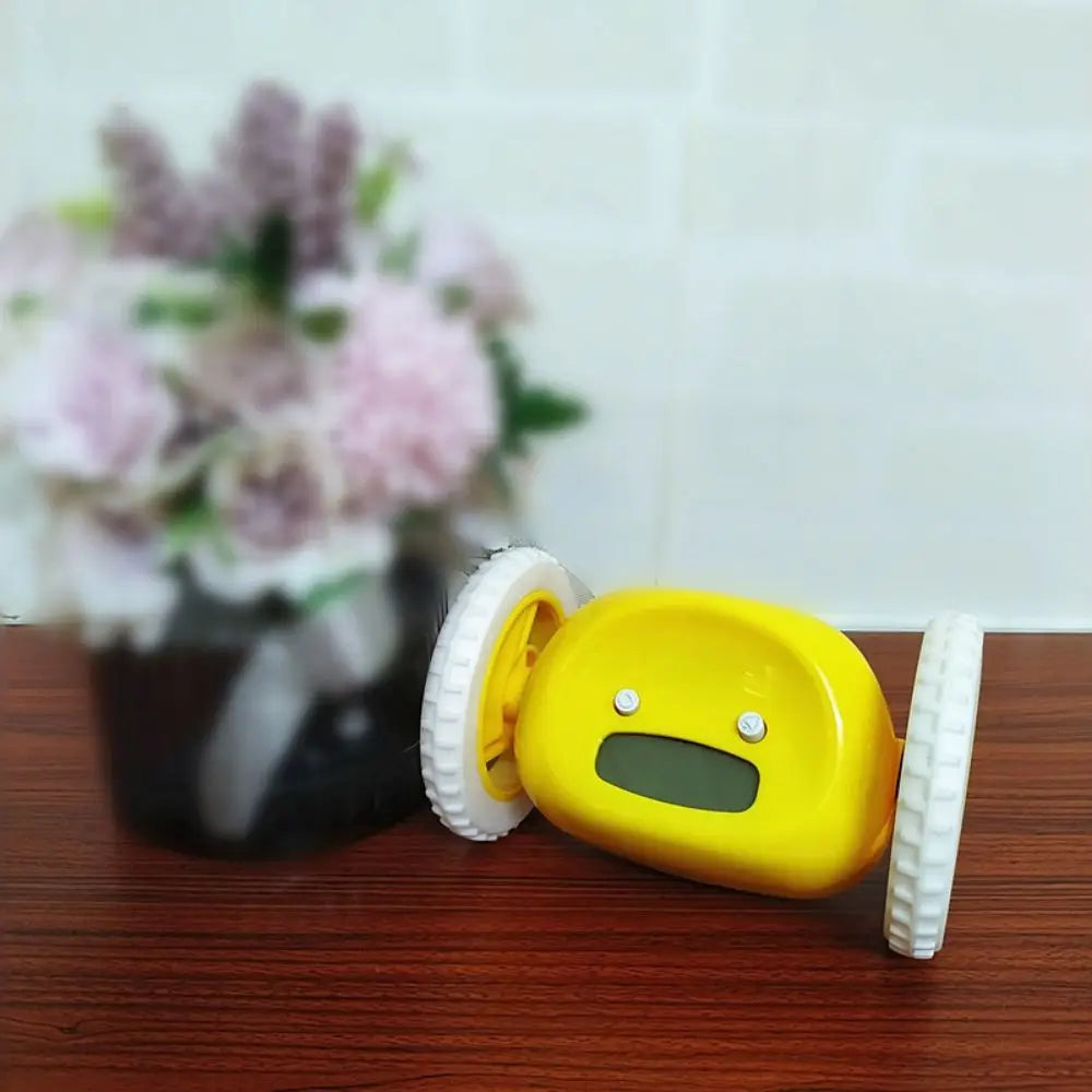 4 Colors Magical Moving Whee Alarm Clock Silent Unique Running Wheel Clock Lazy Alarm Clock Snooze Desktop Clock Home Decor Vue