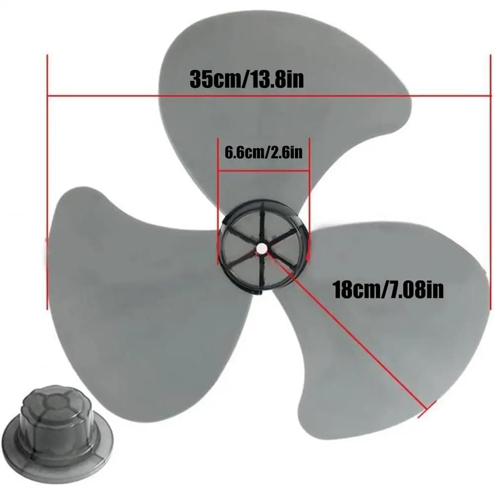 3 Blade Propeller for Electric Vertical Floor Standing Wall Fan Table Fan Propeller Fan Blade Replacement Part Ventilador Access Vue Black