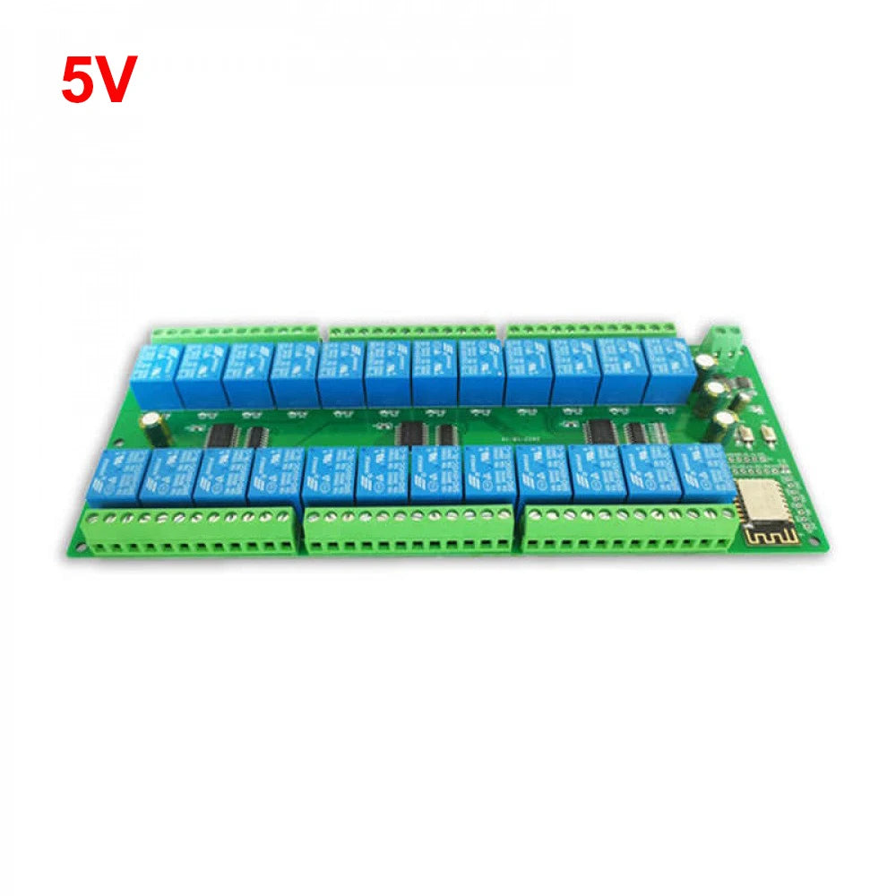 DC5V/12V/24V Power Supply Relay Board ESP8266 WIFI 24 Channel Relay Module ESP-12F Development Board Smart Home Relay Vue