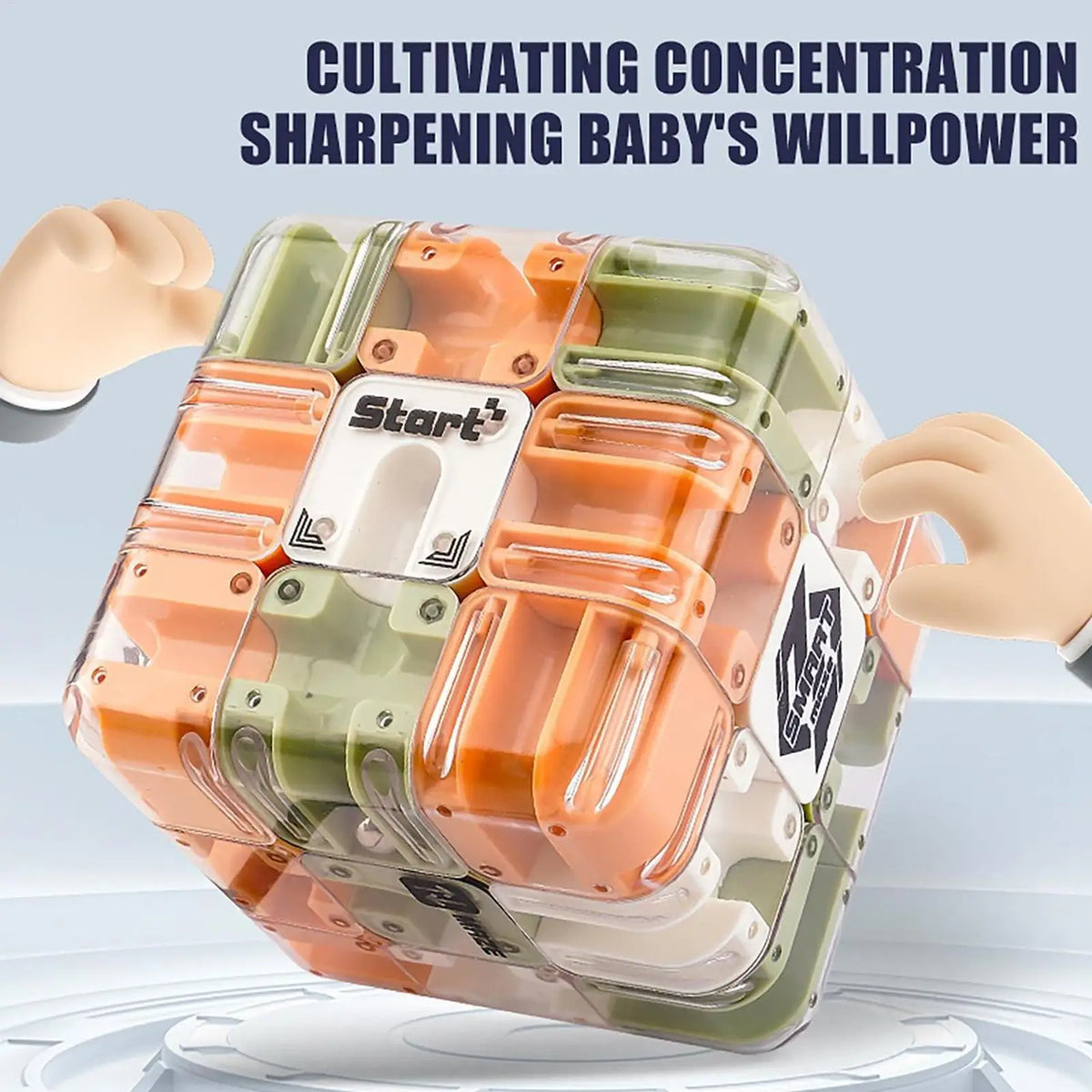 3D Maze Cube Puzzle - Brain Training & Sensory Fidget Toy for Kids & Adults - Birthday Party Favor, Stocking Stuffers Vue