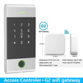 TTLock IP65 Metal Digital Keypad Fingerprint Access Control RFID Touch NFC IC Card Compatible Smart Door Access Controller Vue MJ01 silver-G2