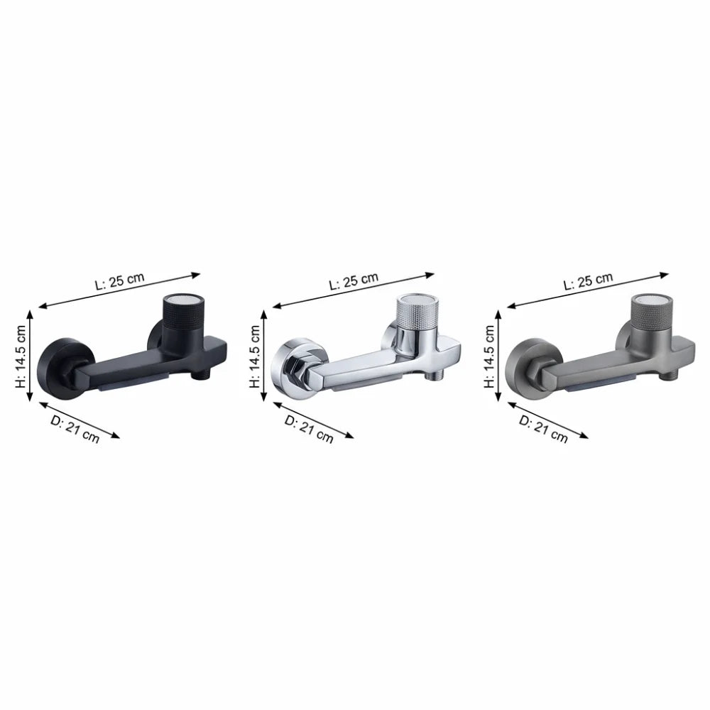 Durable Material 3-Way Bath Shower Mixer Valve Smooth Temperature Adjustment Long Service Life Hot Cold Water Faucet Vue