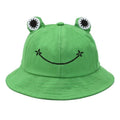 Cute Wide Brim Frog Bucket Hats Sun Protection Shaped Fishing Cap Vue Green