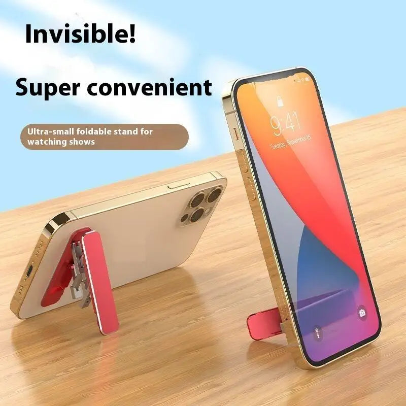 1/3PCS Mini Invisible Foldable Mobile Phone Stand Aluminum Alloy Desktop Mount Material Holder Adjustable Angle For Cellphone Vue
