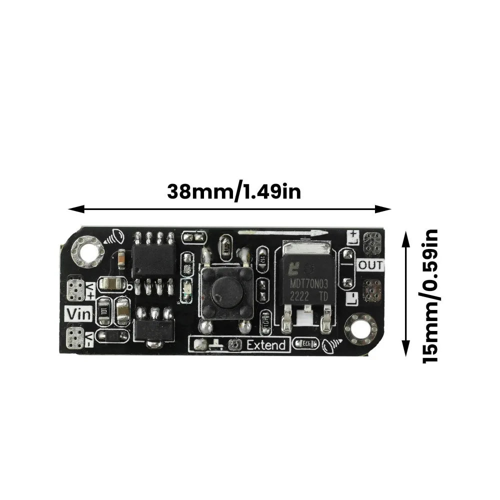 DC5-24V Touch Button Dimming Board LED PWM Stepless Dimming Driver Module Constant Voltage 5A for LED COB Strip Light Panel Vue