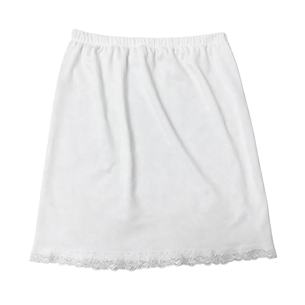 Lightweight Lace Inner Layer Slip Skirt Soft Loose Fit Women Vue One Size White Lace 40cm