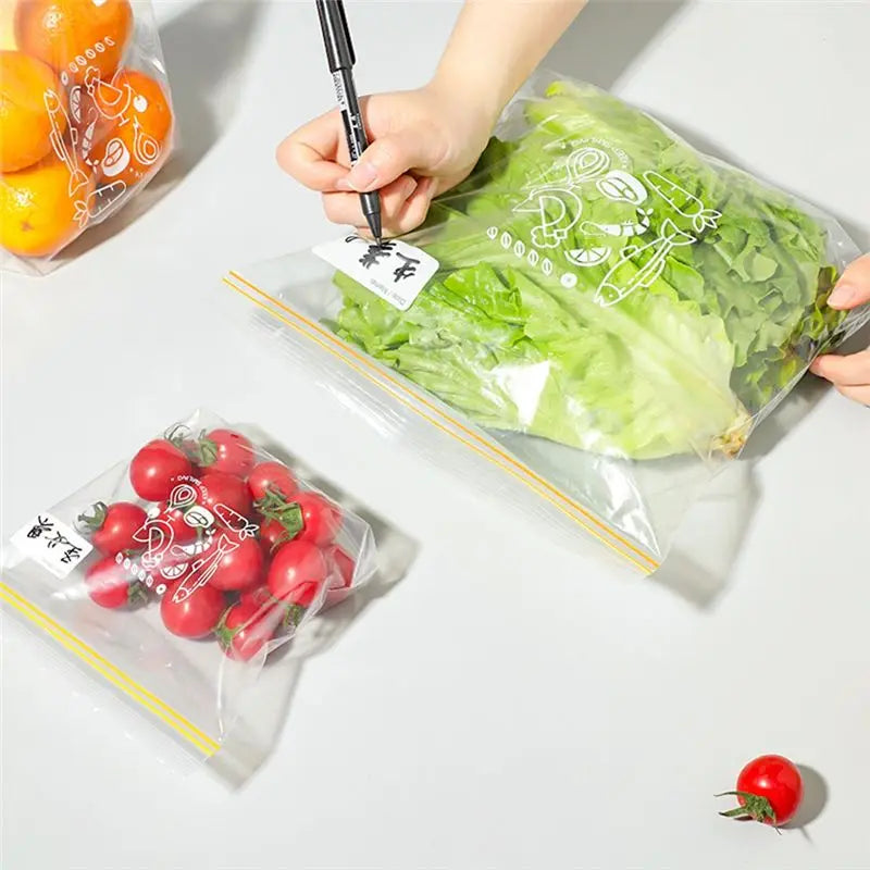 ABKW-30 Small & 45 Large Food Storage Bags - Freezer Safe Self-Sealing Food Preservation Bags Vue