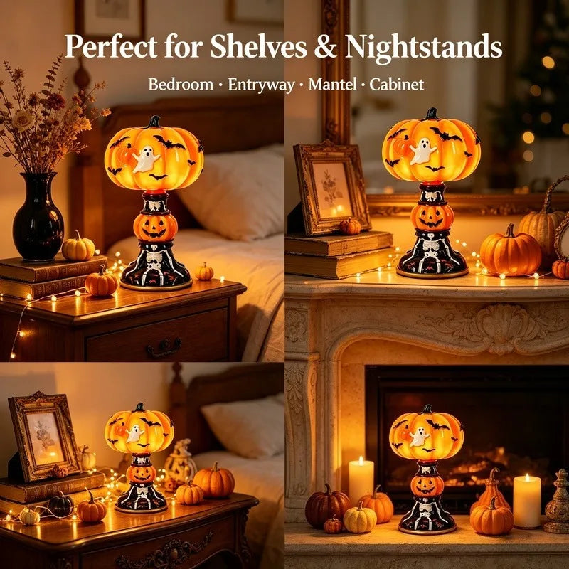 Halloween Table Lamp, USB Powered Witch Hat LED Light Gothic Spooky Decor for Indoor Party Home Decoration Vue