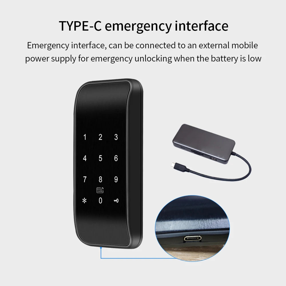 Fingerprint Smart Drawer Lock Electronic RFID 13.56MHz IC Cabinet Lock TTLock App Unlock Intelligent Keyless Sensor Install Easy Vue