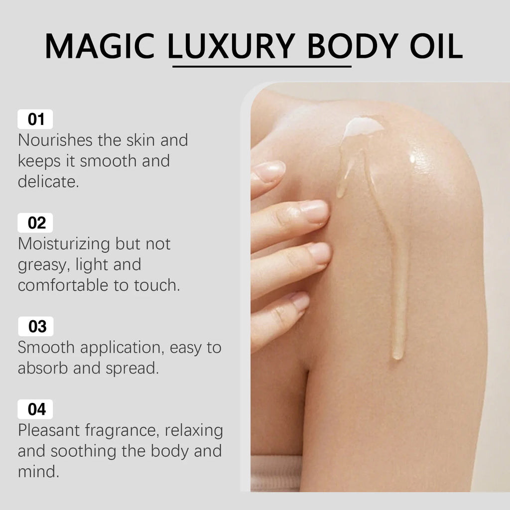 Magic Luxury Body Oil Firming Lift Skin Remove Fine Lines Anti Dryness Improve Sagging Smooth Moisturizing Massage Essential Oil Vue