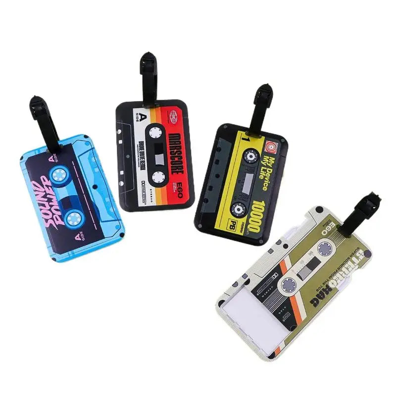 Plastic Luggage Tag Vintage Tape Style Anti Lost ID Holder For Suitcase Secure Travel Bag Accessories Vue