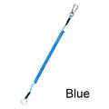 Elastic Secure Buckle Lock Tackle Steel Wire Fishing Accessories Retractable Lanyard Keychain Fishing String Spring Rope Vue blue