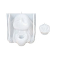 Cartoon Easter Bunny Silicone Mold Non-Stick Handmade 3D Rabbit Mold Flexible Heat Resistant Resin Casting Molds Vue White