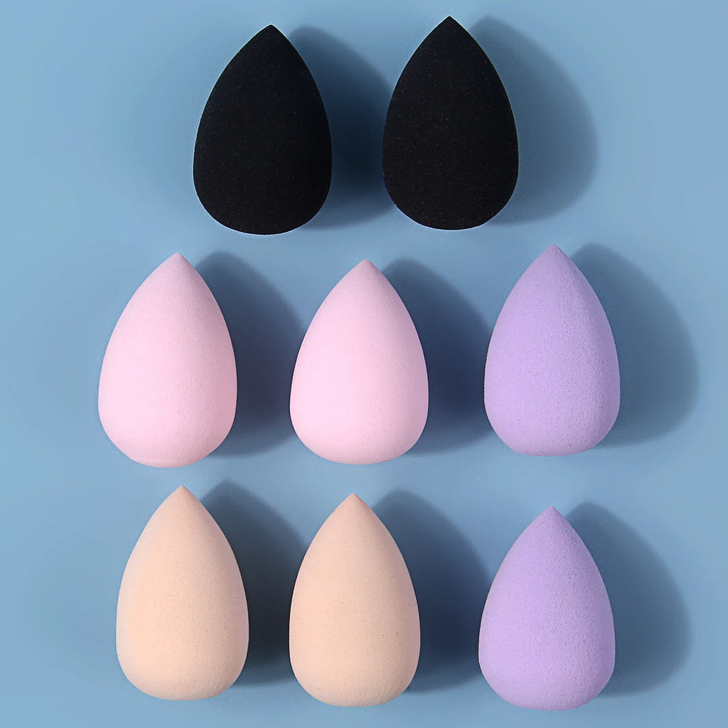 Mini 8PCS Teardrop Beauty Sponge Set Multi Color Small Makeup puff Soft Reusable Sponge For Concealer Under Eyes Detail Foundat Vue