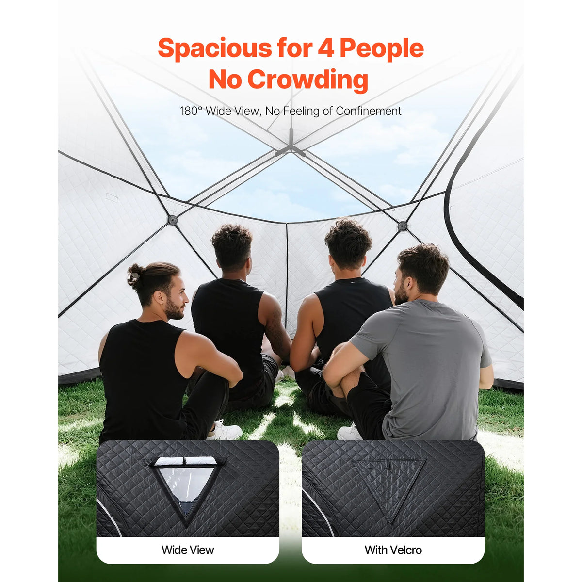 4-Person Portable Outdoor Sauna Tent | Steam & Dry | Camping Portable Sauna Tent Vue
