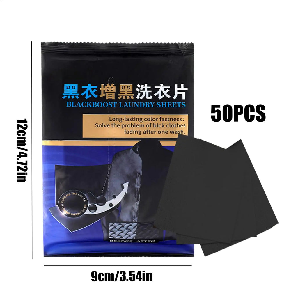 Fabric Dye Black 50Pcs/set Gentle Long Lasting Portable Gentle Dye Catchers for Laundry Darkening Color Restoration Tablets Vue