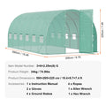 Walk-In Tunnel Greenhouse Hoop House | Galvanized Steel Frame Walk-In Greenhouse Vue 20x10x7ft CZECH REPUBLIC