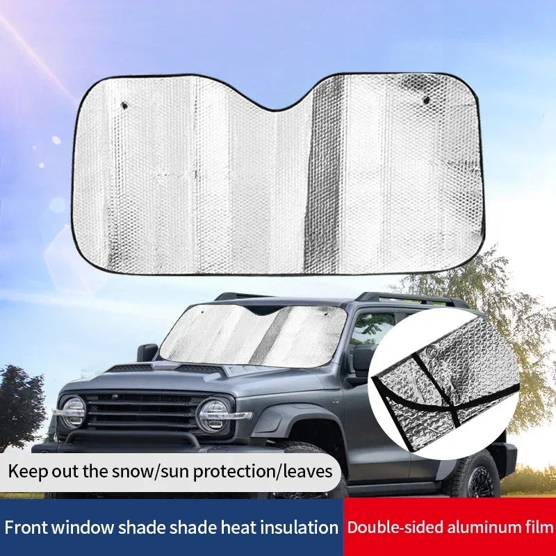 1-2PCS Car Sun Shade Set Thickened Heat Shield Windshield Sun Protector UV Block Foldable Auto Sunshade for Summer Vue