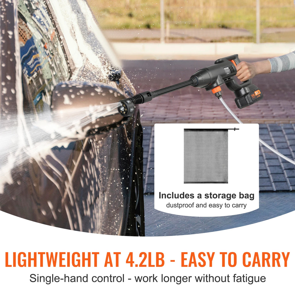 SucceBuy Cordless Pressure Washer 580PSI 1.1GPM 4.0Ah Battery Cordless Pressure Washer Vue