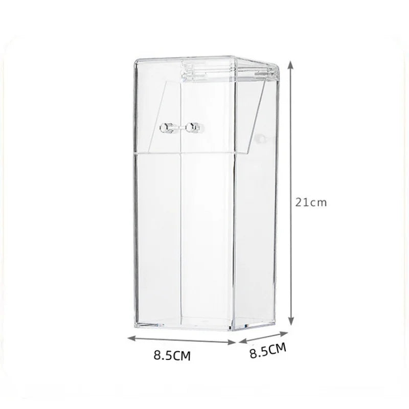 1Pc Makeup Brush Storage Box, Simple And Transparent Multifunctional Makeup Brush Storage Rack Simple Durable And Practical Vue