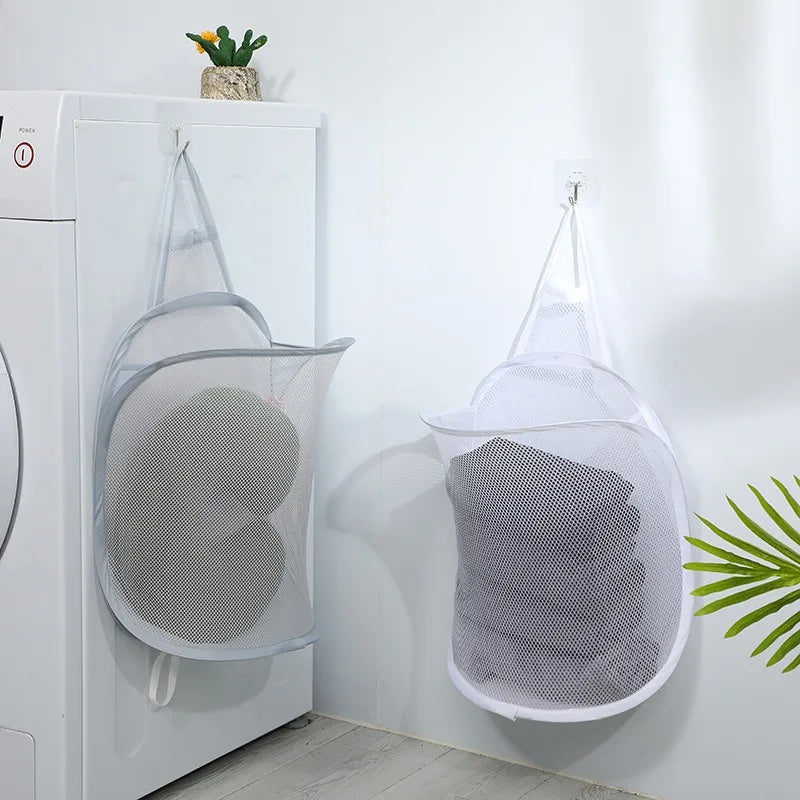 Foldable Wall Mounted Dirty Clothes Basket, Wall Mounted Dirty Clothes Storage, Hanging Dirty Clothes Storage Baske Vue